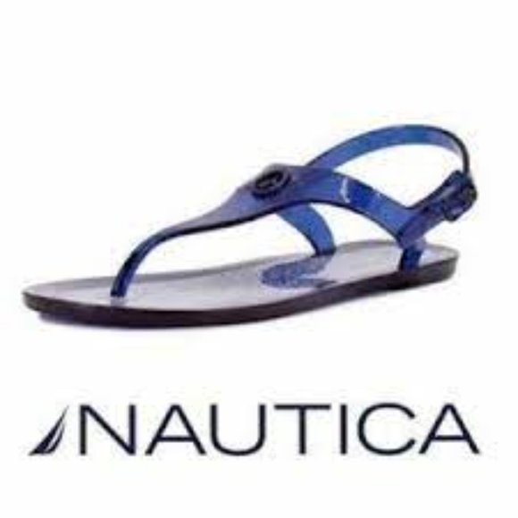 Nautica Women's Jelly Sandals - Navy Blue Gustava Thong-Strap Flip Flops - Picture 2 of 4